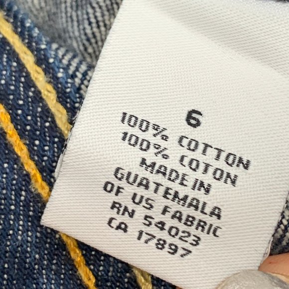 Old Navy Ultra Low‎ Rise Slim Boot Jeans 100% Cotton Size 6 Distressed Button - Picture 13 of 15